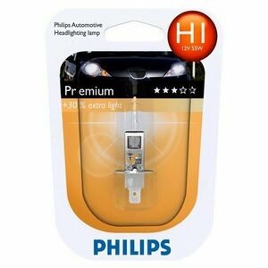 Bec auto Philips H1 12V 55W PREMIUM, blister imagine