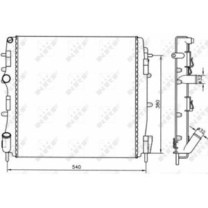 Radiator apa racire motor (transmisie manuala) NISSAN KUBISTAR; RENAULT KANGOO, KANGOO EXPRESS 1.2-1.9D dupa 2001 imagine