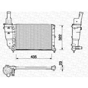 Radiator apa racire motor (transmisie manuala) FIAT PUNTO; LANCIA Y 1.1 1.2 intre 1993-2003 imagine