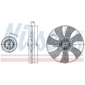 Vascocuplaj ventilator radiator (cu ventilator, 430mm, cu 7 palete) MERCEDES SPRINTER 3, 5-T (906), SPRINTER 3, 5-T (907, 910), SPRINTER 3, 5-T TOURER (907), SPRINTER 4, 6-T (906) OM642.896-OM642.992 dupa imagine