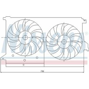 Ventilator radiator (cu carcasa) SAAB 9-3 2.0 2.2D 2.3 intre 1998-2003 imagine
