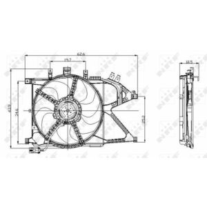 Ventilator radiator (cu carcasa) OPEL COMBO, COMBO TOUR, CORSA C, TIGRA 1.0-1.8 dupa 2000 imagine
