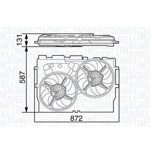 Ventilator radiator (cu carcasa) FIAT DUCATO 2.2D 2.3D 3.0D dupa 2006 imagine