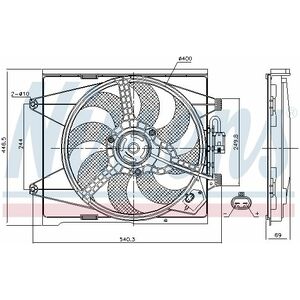 Ventilator radiator ABARTH 500 595 695; FIAT 500, 500 C; FORD KA 0.9-1.4 dupa 2007 imagine