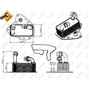Termoflot radiator ulei (automatic manual, cu garnitura) CHRYSLER DELTA; OPEL ASTRA J, ASTRA J GTC, CASCADA, COMBO, COMBO TOUR, INSIGNIA A, INSIGNIA A COUNTRY, ZAFIRA C; SAAB 9-5; SUZUKI SX4 2.0D du imagine