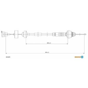 Cablu ambreiaj (895mm 700mm) CITROEN BERLINGO; PEUGEOT PARTNER 1.6-2.0D intre 1996-2015 imagine