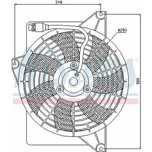 Ventilator radiator (cu carcasa) potrivit HYUNDAI MATRIX 1.5D 10.01-08.10 imagine