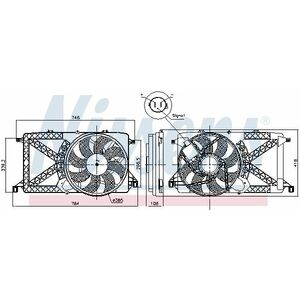 Ventilator radiator (cu carcasa) potrivit FORD TRANSIT, TRANSIT TOURNEO 2.2D-2.3LPG 04.06-12.14 imagine