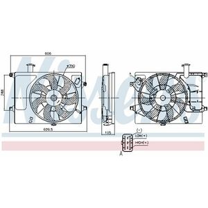 Ventilator radiator (cu carcasa) potrivit HYUNDAI ELANTRA V, I30; KIA CEE D, CERATO III, PRO CEE D 1.4-2.0 09.10- imagine