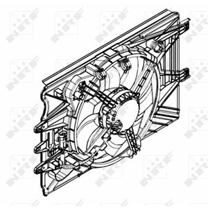 Ventilator radiator (cu carcasa) potrivit FIAT 500L 0.9-1.6D 09.12- imagine