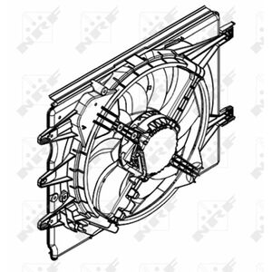 Ventilator radiator (cu carcasa) potrivit FIAT 500L 1.4 09.12- imagine