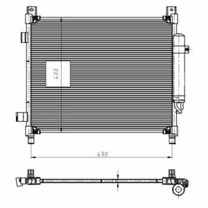 Radiator AC condensator cu uscator potrivit NISSAN NOTE 1.2 06.13- imagine