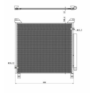 Radiator AC condensator cu uscator potrivit TOYOTA HILUX VIII 2.4D 2.8D 05.15- imagine