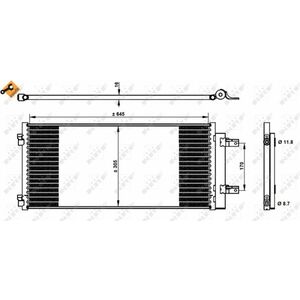 Radiator AC condensator cu uscator, aluminiu potrivit OPEL ASTRA K 1.0-1.6D 06.15- imagine