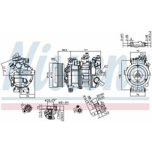 Compresor clima auto aer conditionat potrivit AUDI A4 ALLROAD B9, A4 B9, A5, A6 C7, A7, Q7; PORSCHE MACAN; VW TOUAREG 1.4-3.0D 05.14- imagine