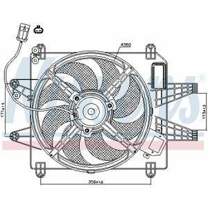 Ventilator radiator (cu carcasa) FIAT BRAVA, BRAVO I, MAREA, MULTIPLA 1.8 1.9D 2.0 intre 1995-2010 imagine