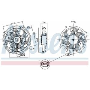 Ventilator radiator potrivit SEAT ALHAMBRA; VW SHARAN 1.8-2.8 09.95-03.10 imagine