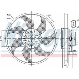 Ventilator radiator potrivit OPEL ADAM, CORSA D 1.0-1.4LPG 07.06-02.19 imagine