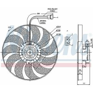Ventilator radiator potrivit VW TRANSPORTER IV 1.9D-2.8 07.90-06.03 imagine