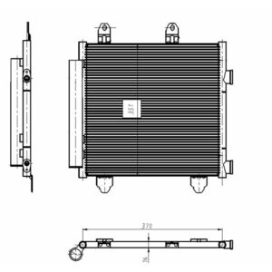 Radiator AC condensator cu uscator potrivit CITROEN C1; PEUGEOT 107; TOYOTA AYGO 1.0 1.2 1.4D 06.05- imagine
