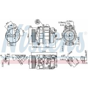 Compresor climatizare aer conditionat potrivit BMW Seria 1 (E82), 1 (E88), 3 (E90), 3 (E91), 3 (E92), 3 (E93), Z4 (E89) 3.0 03.06-08.16 imagine