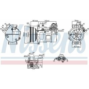 Compresor climatizare aer conditionat potrivit VOLVO S60 III, V60 I, V60 II, XC40, XC60 II 1.5-2.0H 03.15- imagine