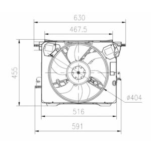 Ventilator radiator (cu carcasa) potrivit SMART FORFOUR, FORTWO 0.9 1.0 07.14- imagine