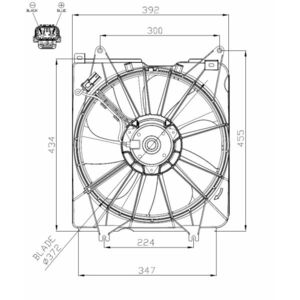 Ventilator radiator potrivit HONDA CR-V IV, CR-V V 1.5 2.4 09.15- imagine
