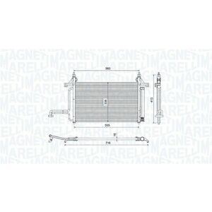 Radiator AC condensator cu uscator potrivit FIAT STILO 1.2-2.4 10.01-08.08 imagine