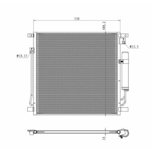 Radiator AC condensator cu uscator potrivit FIAT FULLBACK; MITSUBISHI L200 TRITON, PAJERO SPORT III 2.2D 2.4D 11.14- imagine
