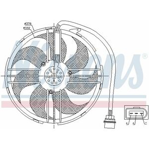 Ventilator radiator potrivit SEAT AROSA; VW LUPO I, POLO 1.4D 1.6 01.99-07.05 imagine