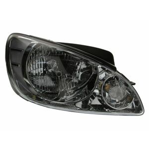 Far dreapta (H4, electric, cu motoras, fundal cromat, fundal transparent) HYUNDAI GETZ 2002-2005 imagine