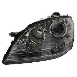 Far stanga (H7, reglaj electric, cu motoras, fundal cromat, fundal transparent) MERCEDES Clasa M 2005-2011 imagine