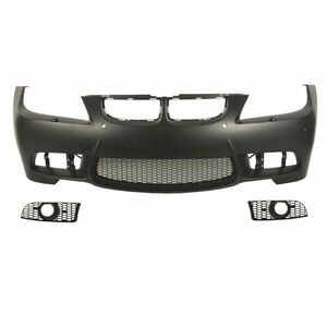 Bara Fata, pachet M, cu grilaje, cu gauri pentru lampa de ceata, cu gauri pentru spalator de faruri, cu gauri pentru senzorii de parcare, grunduit potrivit BMW 3 E90 12.04-07.08 imagine