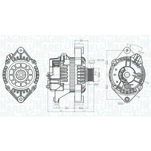 Alternator (12V, 100A) potrivit OPEL ASTRA F, CALIBRA A, FRONTERA A, FRONTERA A SPORT, FRONTERA B, OMEGA B, TIGRA, VECTRA B 1.6-2.2 06.90-07.04 imagine