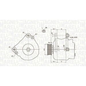 Alternator (12V, 110A) potrivit AUDI A3; SEAT ALTEA, ALTEA XL, IBIZA III, LEON, TOLEDO III; SKODA OCTAVIA II; VW CADDY III, CADDY III MINIVAN, EOS, GOLF PLUS V, GOLF V, GOLF VI 1.6-2.0D 05.03- imagine