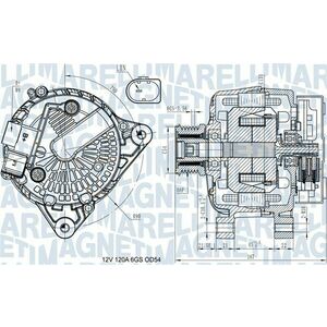 Alternator (12V, 120A) potrivit FORD B-MAX, C-MAX II, ECOSPORT, FIESTA VI, FOCUS III, FOCUS III KOMBI, GRAND C-MAX, KUGA II, TOURNEO CONNECT V408 NADWOZIE WIELKO 1.0-2.0D 06.08- imagine