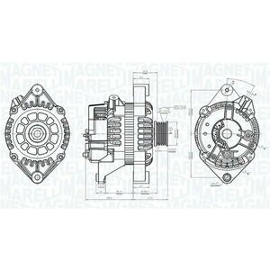 Alternator (12V, 120A) potrivit OPEL ASTRA F, ASTRA F KOMBI, CALIBRA A, COMBO MINIVAN, CORSA B, CORSA B HATCHBACK, FRONTERA A, FRONTERA A SPORT, OMEGA B, TIGRA, VECTRA A, VECTRA B 1.2-2.2 04.88-07.03 imagine