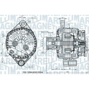 Alternator (12V, 120A) potrivit OPEL ASTRA H, ASTRA H KOMBI 1.9D 09.04-10.10 imagine