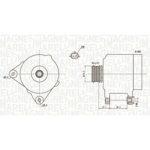 Alternator (12V, 120A) potrivit RENAULT CLIO II, CLIO III, FLUENCE, GRAND SCENIC III, KANGOO EXPRESS, KANGOO II, LAGUNA, MEGANE, MEGANE III, MODUS, SCENIC III, TWINGO II 1.4 1.5D 1.6 08.04- imagine