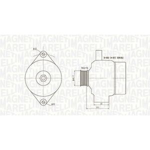 Alternator (12V, 130A) potrivit OPEL ASTRA H, ASTRA H GTC, ASTRA H KOMBI, SIGNUM, VECTRA C, VECTRA C GTS, ZAFIRA B; SAAB 9-3 1.9D 04.04-04.15 imagine