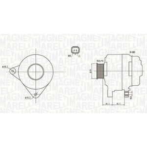 Alternator (12V, 150A) potrivit CITROEN BERLINGO MULTISPACE, BERLINGO MINIVAN, C3 II, C5 III, C-CROSSER, C-CROSSER ENTERPRISE; MITSUBISHI OUTLANDER II; PEUGEOT 207 1.4D-2.2D 02.06- imagine