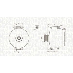 Alternator (12V, 150A) potrivit MERCEDES C (C204), C (CL203), C T-MODEL (S203), C T-MODEL (S204), C (W203), C (W204), CLC (CL203), CLK (A209), CLK (C209), CLS (C219), E (A207) 2.5 3.0 3.5 06.04- imagine