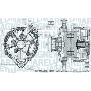 Alternator (12V, 150A) potrivit RENAULT ESPACE IV, VEL SATIS 3.5 06.02- imagine