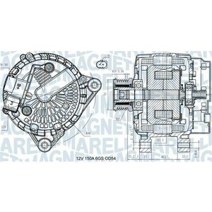 Alternator (12V, 150A) potrivit VOLVO C30, S40 II, S60 II, S80 II, V40, V50, V60 I, V70 III; FORD B-MAX, C-MAX II, ECOSPORT, FIESTA VI, FOCUS III, FOCUS III KOMBI, GALAXY II 1.0-2.0D 05.06- imagine