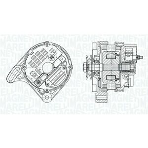 Alternator (12V, 45A) potrivit FIAT PANDA, PANDA HATCHBACK, TIPO, UNO; LANCIA Y10 0.8 1.0 1.1 10.84-07.04 imagine