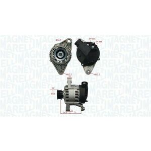 Alternator (12V, 75A) potrivit FIAT BRAVA, BRAVO I, MAREA; LANCIA DEDRA, DELTA II 1.6 10.95-05.02 imagine