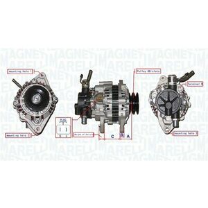 Alternator (12V, 75A) potrivit HYUNDAI H-1, H-1 STAREX, H-1 CARGO; KIA K2500, PREGIO 2.5D 06.97- imagine