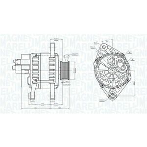 Alternator (12V, 90A) potrivit ALFA ROMEO 147, 156, 166, GT, GTV, SPIDER; FIAT BARCHETTA, PUNTO, STILO; LANCIA LYBRA 1.6 1.8 2.0 04.95-03.12 imagine