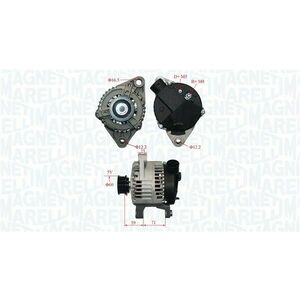 Alternator (12V, 85A) potrivit FIAT BRAVA, BRAVO I, MAREA; LANCIA DEDRA, DELTA II 1.6 1.6CNG 10.95-05.02 imagine